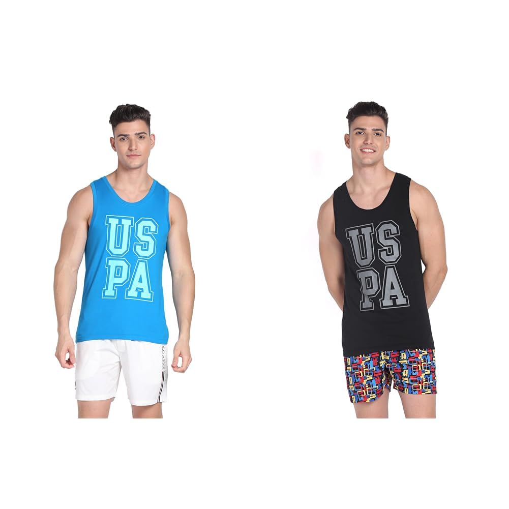 u.s. polo assn. Men's Cotton Regular Fit Vest - Pack of 2-picture-31
