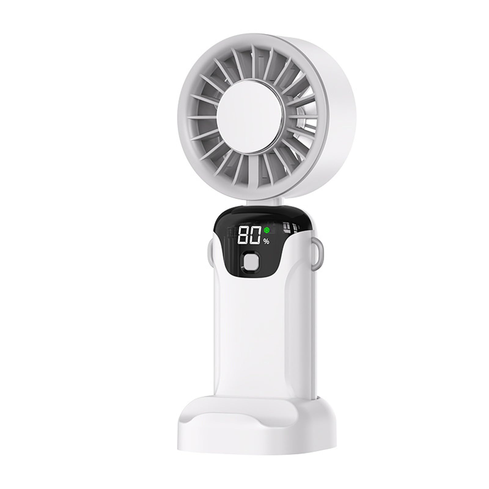 FROMCEO 5 Speed Adjustable Handheld Fan with 1800mAh Rechargeable Battery Quiet Function Great for Desk Child Carrier Multifunctional Tiny Fan