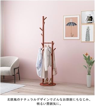 Amazon.co.jp: ポールハンガー コートハンガーラック 木製 コート
