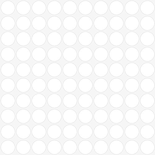 Preisvergleich Produktbild 100 St. Markierungs- / Abdeckaufkleber 16 mm, weiß, vinyl