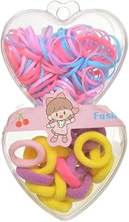 Girls Heart Shape 2 Model Elastic Hair Tuck Set, Multi Color, DR-A-371
