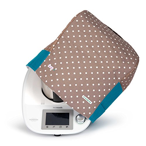 Cubierta de Campana Thermomix, handgenähte Funda para Thermomix TM5, Lavable abdeck móvil Thermomix, 100% algodón, Fabricado en Alemania