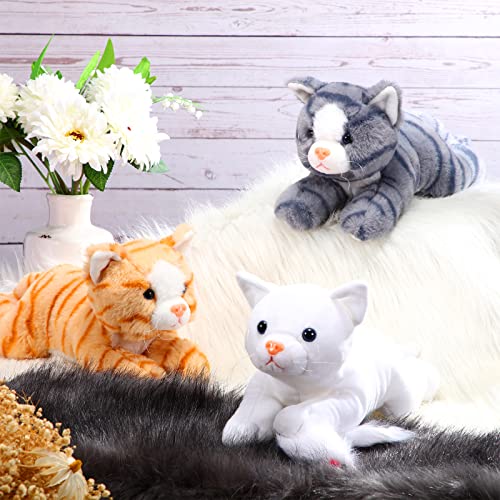 Image of 3 Pcs 9 Inch Cat Stuffed Animal Plush Gift Baby Shower Party Favors Cute Kitten Plush Toys Small Cat Stuffed Animal Soft Sleeping Supplies for Boys Girls Toddlers Birthday(Regular Style)