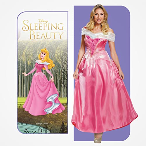 Disney Official Classic Sleeping Beauty Princess Aurora Costume Adult, Fairy  Tale Fancy Dress Up Outfit Princess Dress for Women Medium