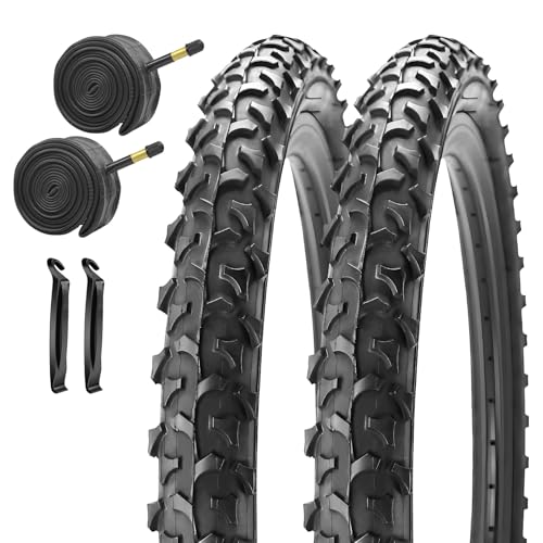 SIMEIQI 2 Pack Bike Tires and Tubes 18x1.95 Compatibel with 18x1.75/1.95 Replacement Bike Tires for Mountain Trail Hybrid Bicycles