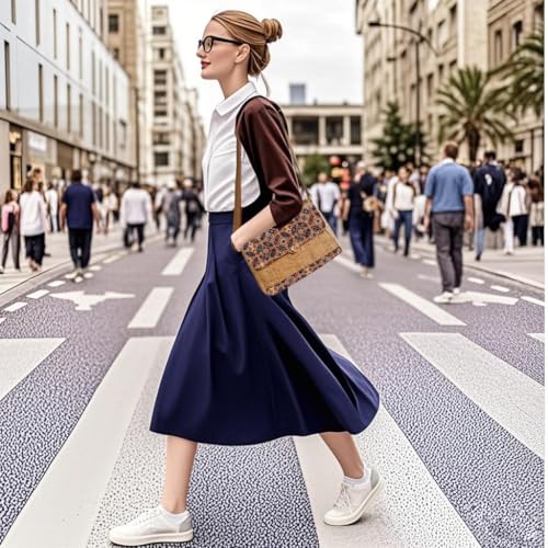 Natural cork zipper Secret key Double latch adjustable shoulder bag purse tote crossbody2