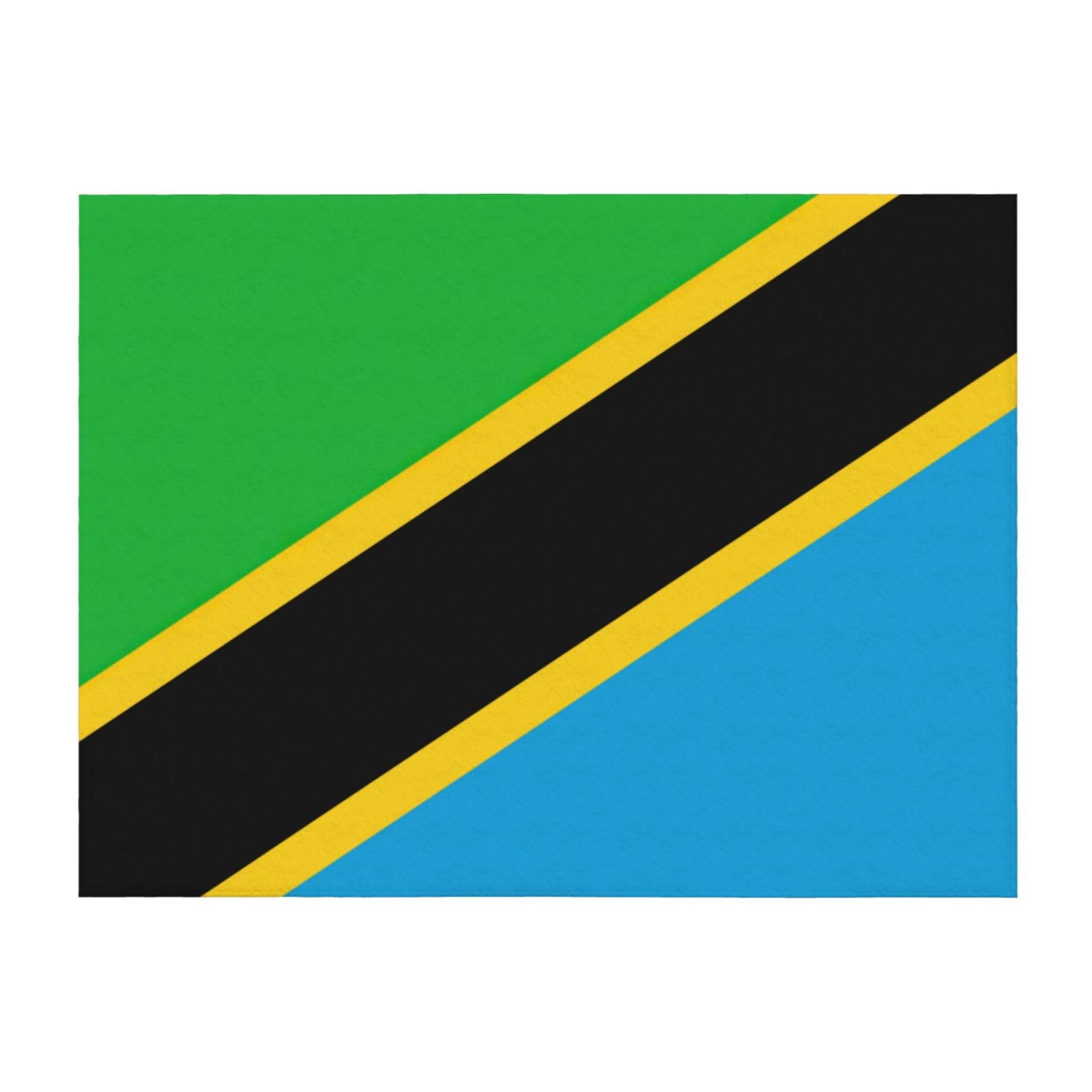 Couverture de lit drapeau Tanzanie légère en microfibre douce EdWal