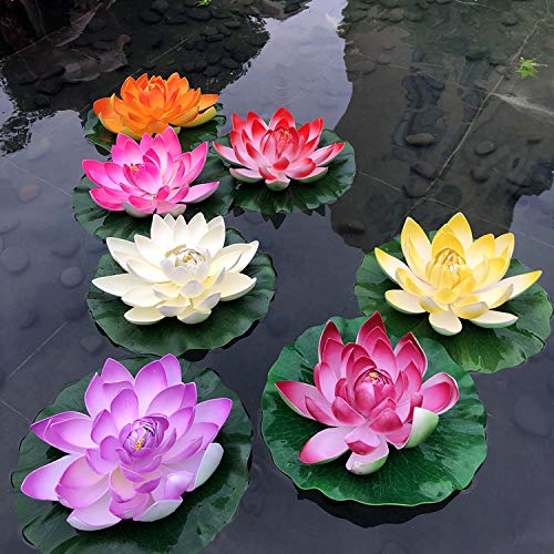 Ryme Assorted Colour Big Lotus Artificial Floating Flower for Water Bowl (7 Inches) (Pack of 2) (B09NK17M4M) Amazon Price History, Amazon Price Tracker