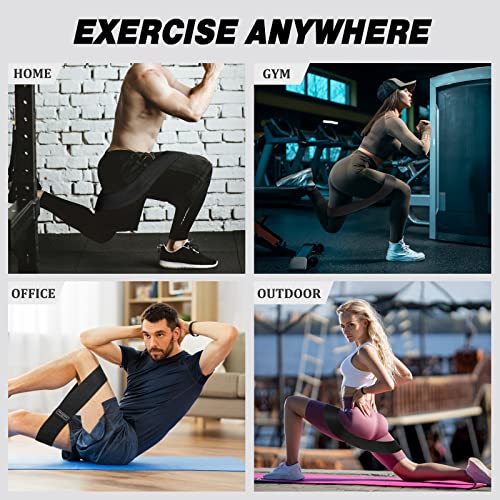 Image of 12 Pcs Fabric Resistance Bands for Working Out Non-Slip Booty Exercise Loop Bands for Women Men Glutes Hip Thigh Butt Yoga Pilates Fitness Gym, Light Medium Heavy