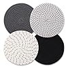 Trivets for Hot Dishes, Hot Pads for Kitchen, 7” Trivets for Hot Pots and Pans, Pot Holders for Kitchen, Pot Holders Heat Resistant 4-Pcs, Kitchen Essentials for New Home