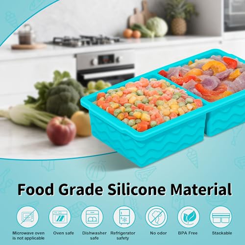 Pack de 5 moldes de silicona con tapa para congelar miniatura 2