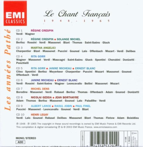 Le Chant Français - Les années Pathé 1948-1965
