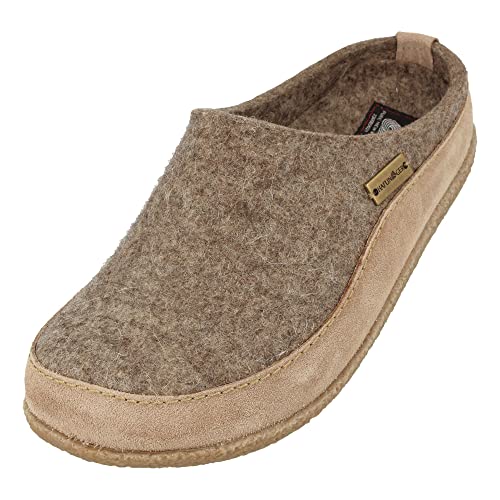 HAFLINGER Blizzard Skane Filzpantoffel Hausschuh Gummisohle Unisex Torf,...