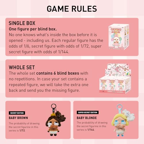 image for POP MART Crybaby Tears Factory Series - Vinyl face Plush Blind Box, Cr