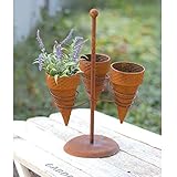 Triple Ice Cream Cone Planter