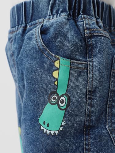 Image of Nautinati Boys Cotton Denim Jeans with Value-Added Detailing | Age 2-10 Years