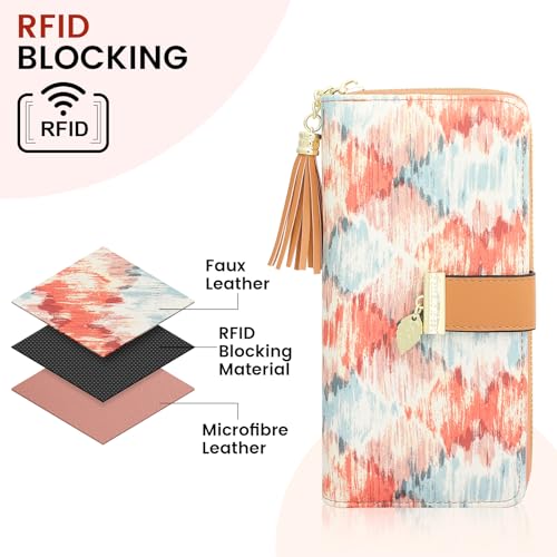 Image of Pomelo Best RFID Wallets for Women with Multiple Card Slots and Cellphone Compartment, Womens Wallet