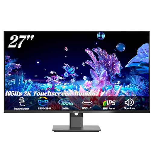 Image of 27 Inch 2K 165Hz Gaming Touch Screen Computer Monitor with HDMI USB Type C, 10-Point IPS PC Touch Display for Laptop Business Phone, VESA Mountable, Tilt Adjustable