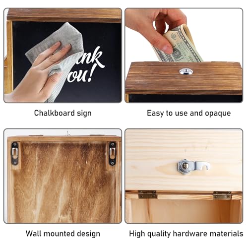 Boîtes à suggestions verrouillables en bois Vegena de comptoir