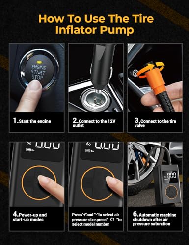 Flat Tire Repair Kit with Air Compressor 54 Pieces for Car, Motorcycle, ATV, Jeep, Truck, Tractor Flat Tire Repair (54PCS) - Image 5