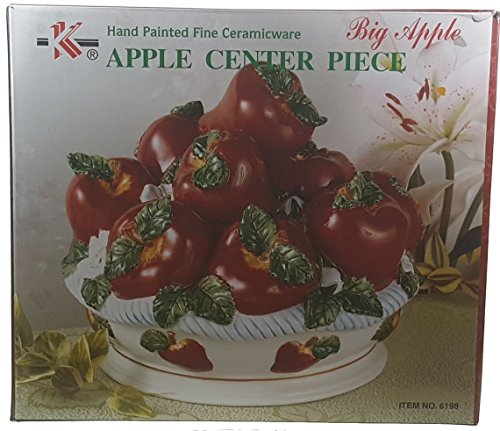 Ceramic Hand Painted Apple 3-D Center Piece Table Topper by KKM