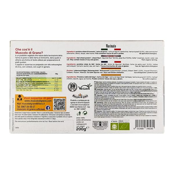 Macinato Veg 200g | Bistecca di Seitan | Muscolo di Grano