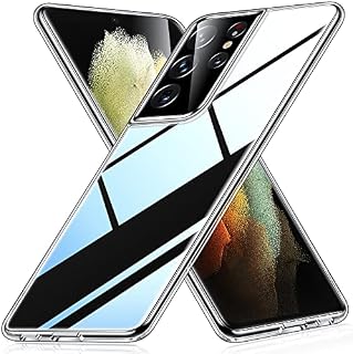 Vakoo Clear Series Samsung S21 Ultra Case, [Military Shockproof Protection][Fingerprint Resistant] Protective Phone Case for Samsung Galaxy S21 Ultra 6.8 Inch - Transparent