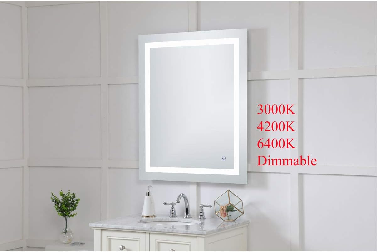Elegant Decor Helios 40" x 30" Hardwired LED Bathroom Mirror with Touch Sensor