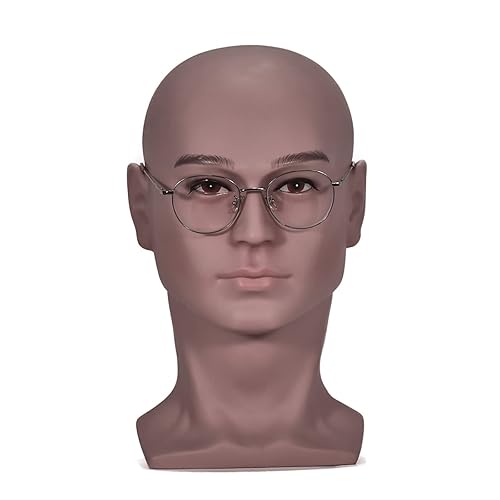 Miniatura 2 de MIAOMANZI Soporte de cabeza de maniquí para entrenamiento profesional, peluca de cabeza calva, gafas, casco, máscara de auriculares, sombrero de