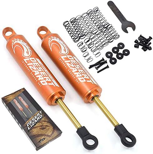Yeah Racing 90mm Desert Lizard Two Stage Internal Spring Damper Pair Orange For 1/10 Crawler #DDL-090OR
