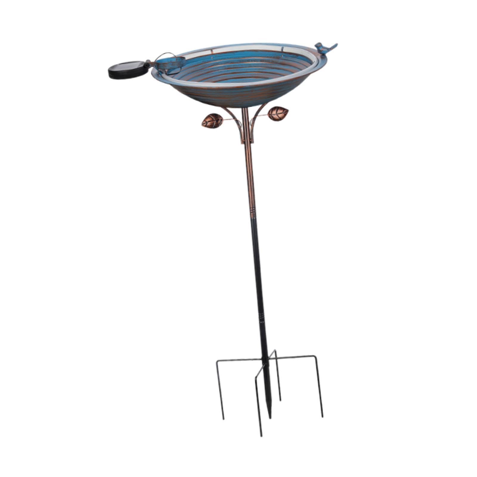 Sharplace Comedero para Pájaros, Bebedero para Pájaros de Jardín, Cuenco, Elegante Bebedero para Pájaros Instalable con Estaca de Metal para Amantes de Las Aves