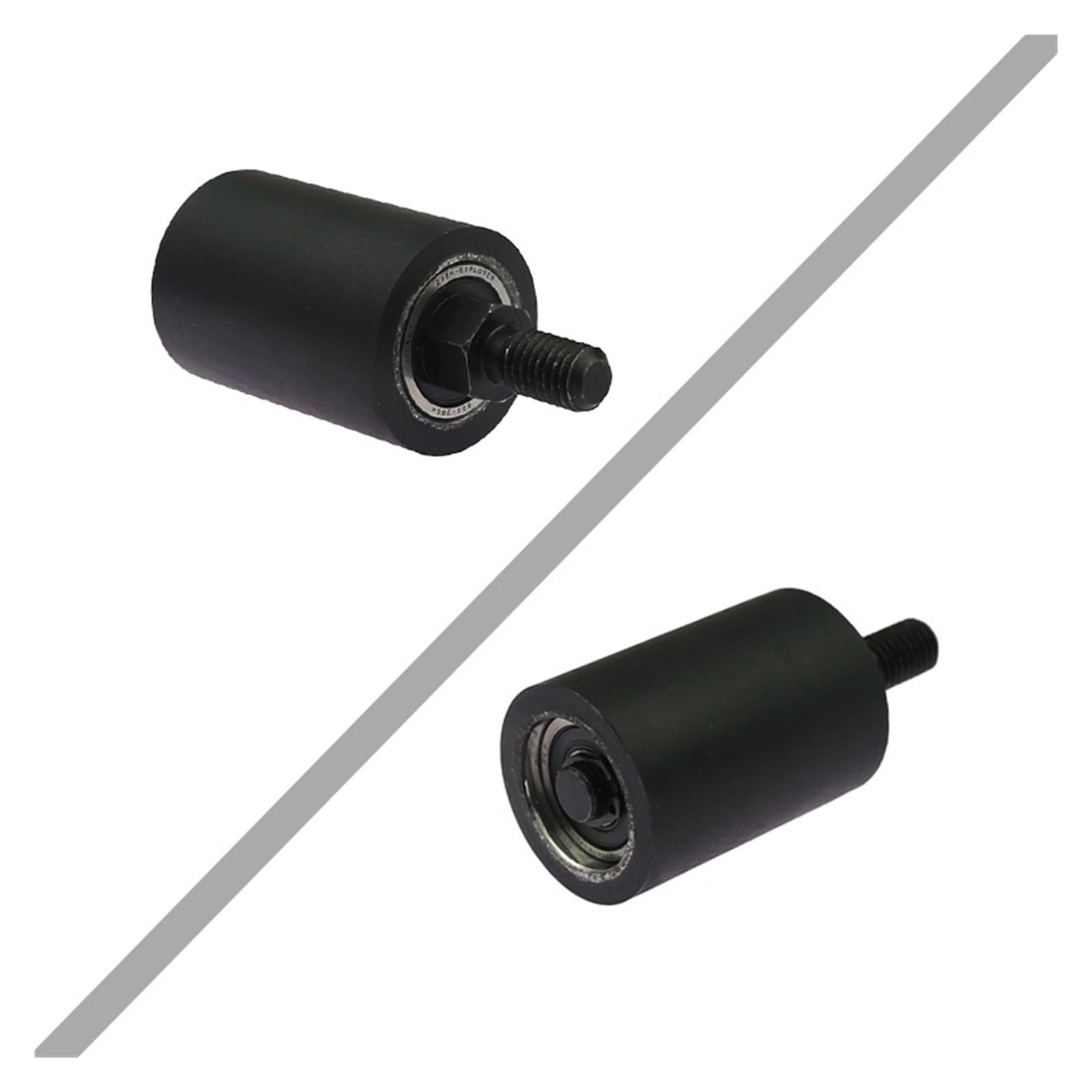 1 pieza OD35/50/80mm eje de rodillo rueda contacto goma M10 12mm | 80mm Grooved