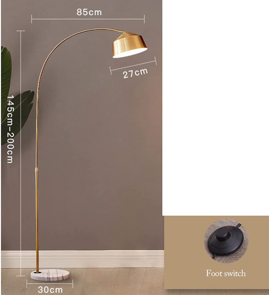 Nowoczesna lampa podłogowa z marmurową podstawą, regulowana lampka do czytania, metalowa lampa robocza do biura, lampa stojąca, dekoracja domu