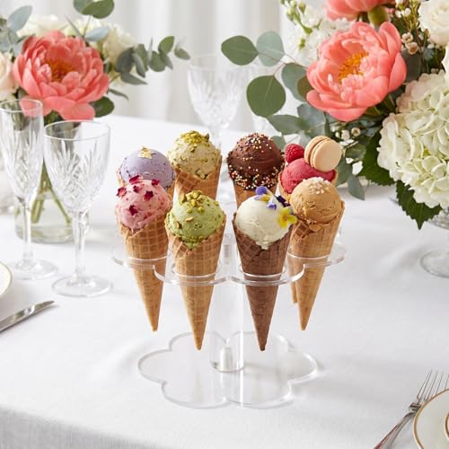 Support à 8 trous en acrylique transparent pour magnifier vos desserts - 3