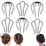 6pcs Side Combs Hair Fork Clip, U-Shape Alloy Hair Sticks, Vintage Teeth Hair Side Combs, For Women