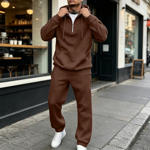 Mens Sweatsuit Two Piece Outfits Oversized Ligh Weight Sport Jogging Suits - image 6