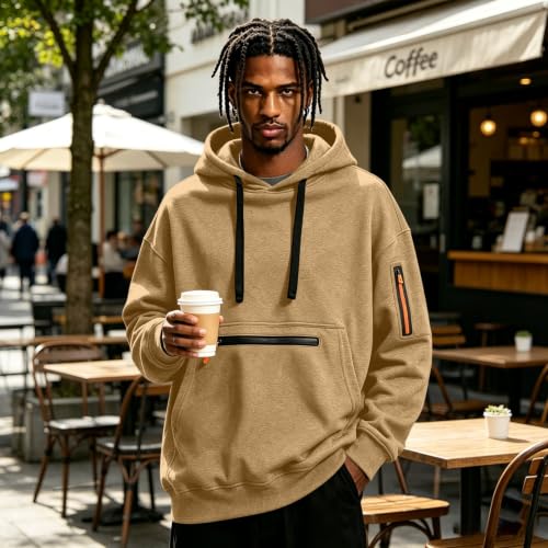 Elneeya Tactical Hoodie for Men Oversized Work Out Casual Fall Sweatshirts - image 3