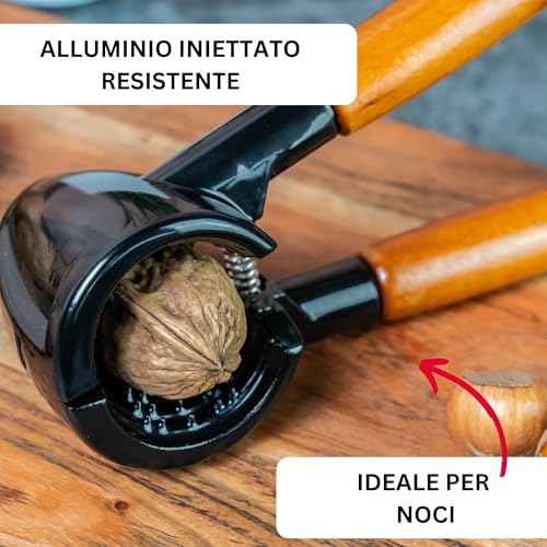 Westmark Schiaccianoci, Alluminio pressofuso/Legno, Lunghezza: 16,8 cm, Sieger Nussprofi Deluxe, Marrone/Nero, 33262270 - immagine 3