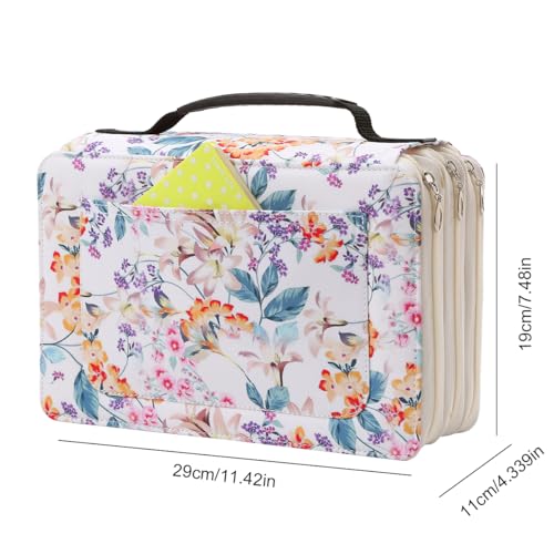 Image of 102 Slots Marker Pen Organizer Case w /Handle | Portable Multilayer Holder for Watercolor Pencils & Gel Pen Markers for Artists, Sketching, Drawing