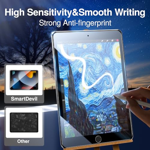 Image of SMARTDEVIL 2 Pack Screen Protector for iPad 9th /8th /7th Generation (2021 /2020 /2019, 10.2 Inch) with Easy-Install Tray[Military Grade Shatterproof]9H+ Hardness Tempered Glass, HD Clarity, Dust & Bubble Free