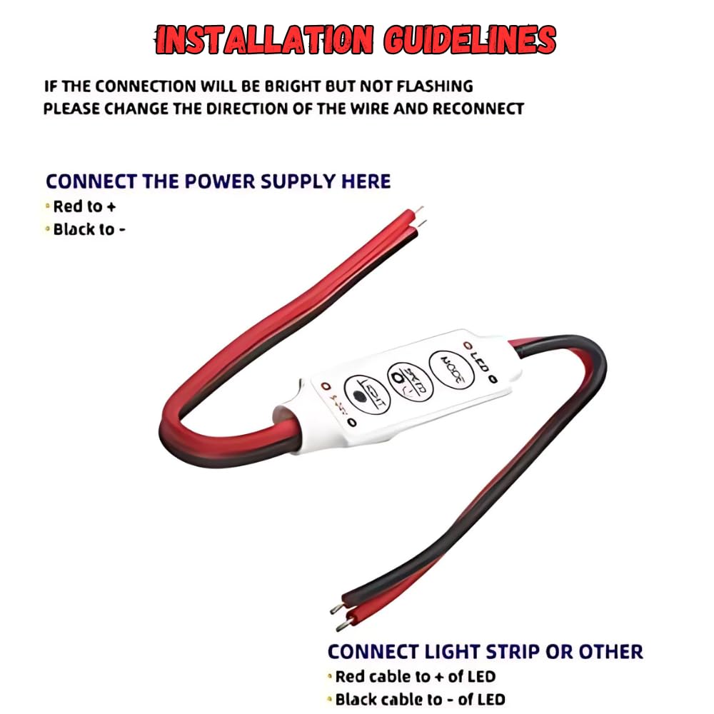 Autozap 3 Keys 12V Dimmer Single LED Strip Light Amplifier Controller 3 Pcs 2