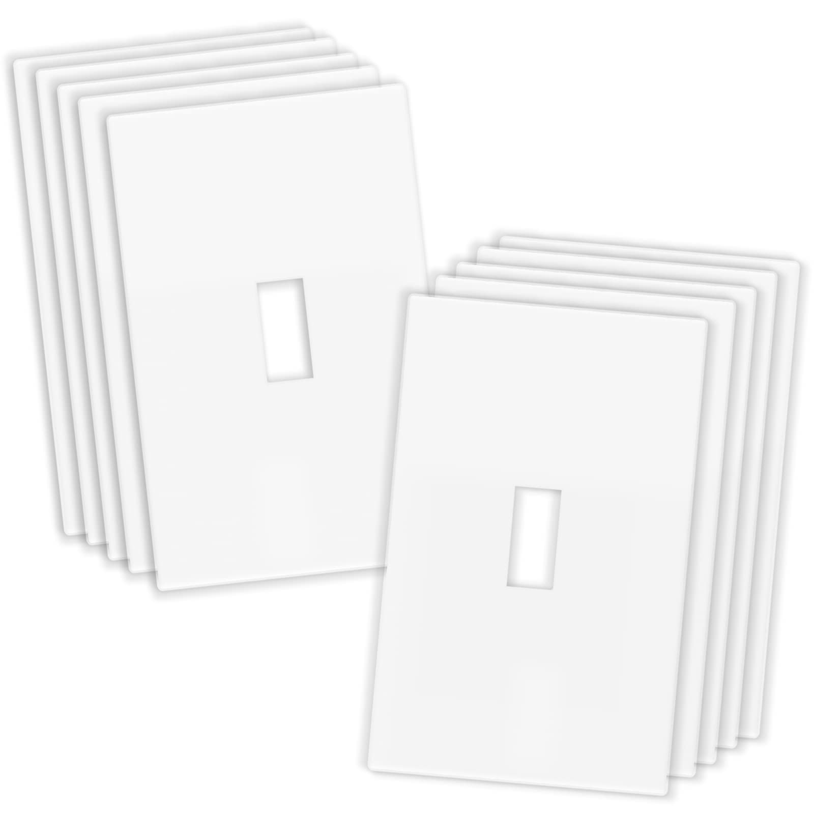 Decora Lot De 4 Plaques Murales Sans Vis 2 Interrupteurs De Prise