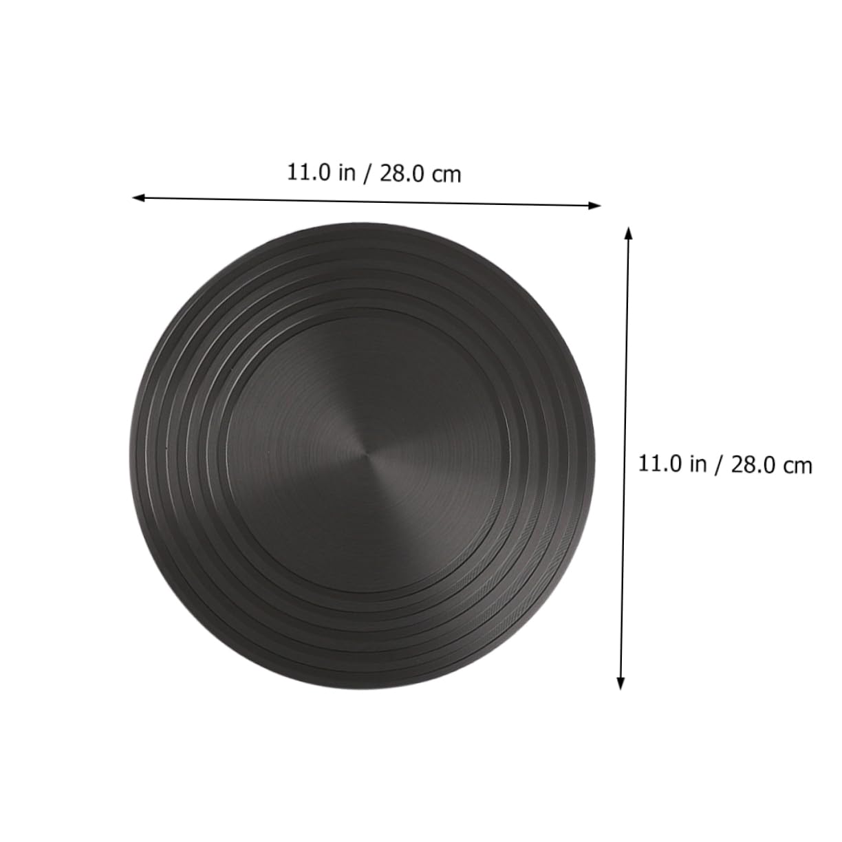 Ipetboom Difusor Negro Redondo para Estufa de Gas de Calor de 28cm Aluminio