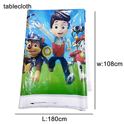 Verjaardagsfeestset, 52-delige partyset, Paw Patrol, borden, bekers, servetten, decoratieset voor verjaardag, Happy… - Image 8