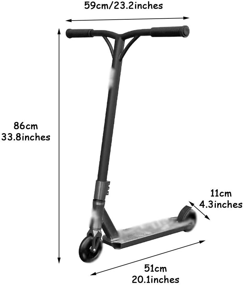 Scooters Kick Scooter for Adults Teens, Elite Pro Stunt Scooters, Freestyle Trick Scooter, Advanced Competition-Ready (Color : Red, Size : 51 * 59 * 86cm)