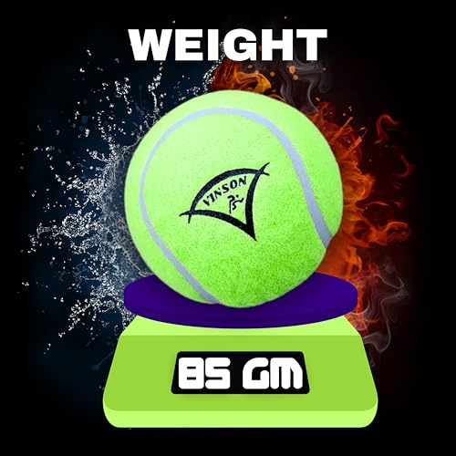 Image of Vinson Stokes Edition Size 5 Plastic Cricket Kit for Kids Age 8-12 Years | 550 gm Double Blade Cricket Bat (30.5 x 4 inch) | 3 Wicket Stumps Set, 1 Tennis Ball & Carry Bag | Lightweight Cricket Set