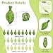 Oubaka 1200Pcs Acrylic Leaf Charms - Transparent Tree Leaves Charms Acrylic Leaves Pendants Leaf Bead Charm with Hole for Earring Bracelet Necklace Jewelry Making DIY Craft(3 Colors)