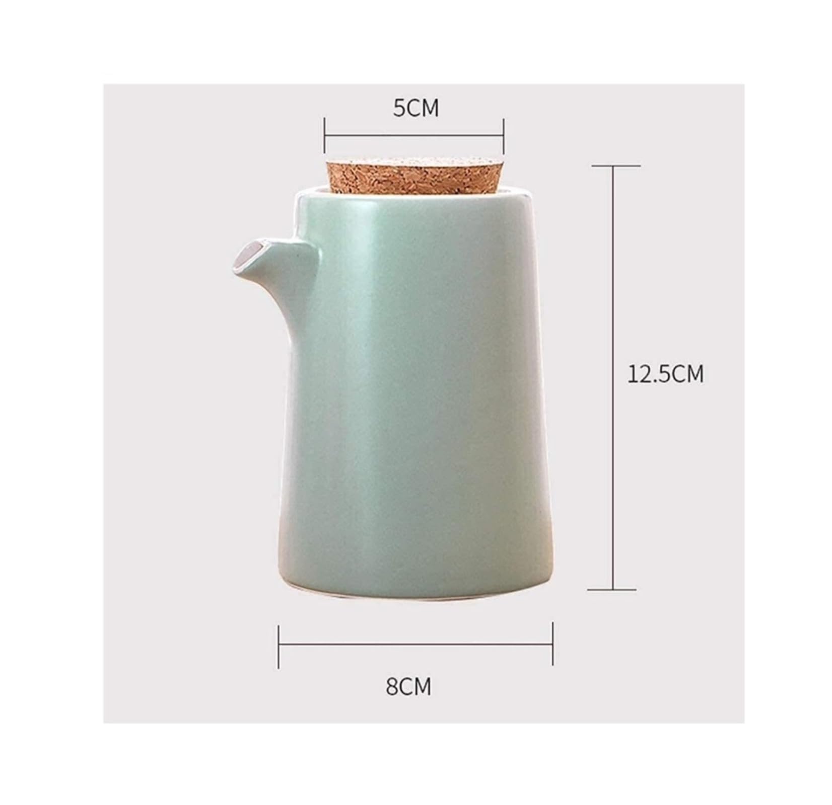 Set Olio e aceto Dispenser di Olio e aceto, Bottiglia da Tavolo-Salsa di soia o ampolla di aceto-condimento Liquido for Cena in Ceramica Oliera(Pink)