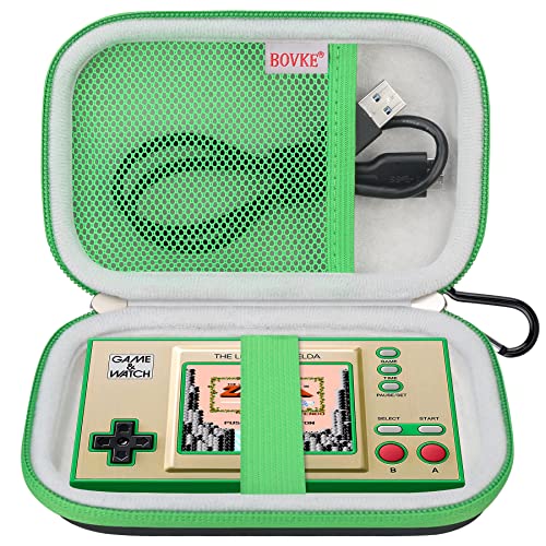 BOVKE Carrying Case Compatible with Nintendo Game & Watch: The Legend of Zelda Handheld Game Consoles Classic Device, Extra Mesh Pocket for Charging Cable Zelda Accessories, Black BOVKE Carrying Case Compatible with Nintendo Game & Watch: The Legend of Zelda Handheld Game Consoles Classic Device, Extra Mesh Pocket for Charging Cable Zelda Accessories, Black