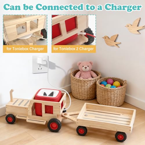 Image of for Tonies Box Organizer Shelf Storage, for Tonie Shelf Magnetic, Compatible with Tonie Box 1 /2 Player Tonies Figures Characters for Children, Display Collection 20~30 Characters - Tractor